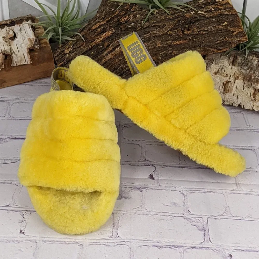 UGG Fluff Yeah Slides - Yellow